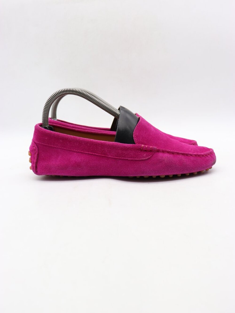 M. Gemi Driver Loafers Women's EU Size 39.5 Pink Suede Leather Shoes Italy